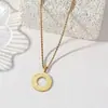 Collar Sencillo Redondo de Acero de Titanio Cadena Retorcida para Hombres y Mujeres, Colgante de Acero Inoxidable con Grabado, Joyería al por Mayor Transfronteriza Más Vendida