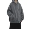 Suéter con capucha nuevo para hombre de otoño e invierno, estudiantes, color liso, top deportivo, venta al por mayor, manga larga, suéter de punto para pareja