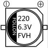 Condensador Electrolítico 50V22uF 6.3*5.4 FOLLON fabricantes suministran todas las series de serigrafía fija