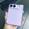 Adecuado para Apple 18 DUO, funda de teléfono de PC con textura de fibra de carbono, funda de teléfono plegable transparente para iPhone 18 DUO