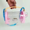 Gaiola de Hamster Panorâmica Transparente Totoro Gaiola Externa para Hamster Espinhoso Respirável Externa Gaiola Pequena Portátil para Frango Luding