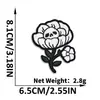 Novos patches bordados de caveira e flor da Qiansheng em estilo punk, patches pretos e brancos com adesivo termocolante para decoração de roupas e malas