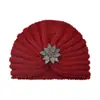 Gorros de Punto con Incrustaciones de Diamantes Europeos y Americanos Transfronterizos, Gorros Baotou Indios, Gorros Cálidos de Lana para Otoño e Invierno, Gorros de Punto con Protección para los Oídos