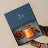 Conjunto de presentes corporativos para líderes e clientes, conjunto de caneca de água de cerâmica e caderno, pode ser impresso com logotipo