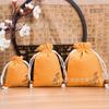 Bolsa de Lino Fino con Cordón, Bolsa con Cordón para Guardar Artefactos Culturales, Bolsa para Guardar Pulsera de Cuentas de Loto, Bolsa de Lino en Stock