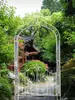 Suporte de Flores em Arco de Ferro Forjado, Treliça em Arco para Rosas Trepadeiras para Jardim Externo, Pátio, Vila com Porta, Treliça para Clematis Trepadeira