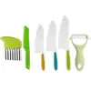 Amazon Juego de 13 Cuchillos para Niños, Tabla de Cortar para Niños, Cortador de Sándwiches, Pelador, Cortador de Papas