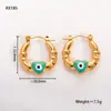 Pendientes de Aro con Forma de Estrella de Moda, Estilo Exquisito y Dulce, Diseño de Nicho, Acero de Titanio Antialérgico y que No se Desvanece