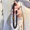 Pulsera de Hilo de Bodhi de Jade Tinta Negra Pi Xiu Círculo Doble Raíz de Bodhi Material Viejo Rompecorazones Voz al Agitarse Explosiones en Vivo Hombres y Mujeres Salida de Fábrica