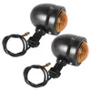 Luz Intermitente Delantera Redonda Mini de Una Sola Línea Old School para Accesorios de Motocicleta Retro Harley Cruise