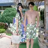 Traje de Baño para Parejas Conservador Falda Delgada Traje de Baño para Mujer Pantalones de Playa para Hombre Traje de Baño para Parejas de Vacaciones Transfronterizo