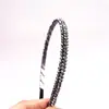 Nueva Moda Diadema de Cristal de Tres Filas Todo-partido de Gama Alta Simple Diadema de Cristal Lavado de Cabello Prensado a Mano Accesorios para el Cabello de Mujer