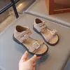 Sandalias Casuales Retro con Estampado de Leopardo para Niñas, Nuevo Verano 2026, Moda Coreana de Nicho Versátil, Zapatos Romanos Infantiles