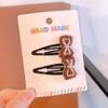 Explosiones de Otoño e Invierno Pinza para el Cabello de Punto con Lazo Infantil Clip de Flequillo Lateral de Color Caramelo Dibujos Animados Alto Valor de Color Lindos Accesorios para el Cabello