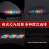 Adesivos refletivos para carro para-choque dianteiro e traseiro adesivos de carro coloridos decorativos sobrancelha da roda espelho retrovisor porta anti-colisão arranhão aviso epóxi