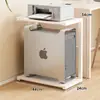 Suporte de torre para computador de mesa para casa e escritório, prateleira de armazenamento de camada dupla para chão, bandeja organizadora para gabinete de computador, base de armazenamento