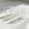 Portatarjetas de PVC de doble cara personalizado, portatarjeta de identificación de trabajo transparente, cubierta protectora a prueba de polvo para tarjeta de acceso, portatarjeta de identificación impermeable para exposiciones