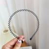 Diadema deportiva para hombre antideslizante de onda para la parte posterior de la cabeza, invisible, con presión, para el cabello, cueva para el cabello, lavado de cabello y cara, joyería de metal de moda