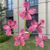 5 Cabeças Monet Bandai Azul Decoração Artificial para Salão de Casamento Flores Artificiais Atacado