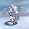 Joyería Mujing 2022 nuevo anillo de plata S925 para mujer Rectangular 2*4 T cuadrado Moda europea y americana ins comodín