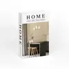 Livros falsos em inglês minimalistas estilo wabi-sabi, decoração de casa minimalista nórdica, livros de imitação, ornamentos decorativos macios para salas de amostra, caixa de livros