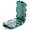 Caja de Almacenamiento Portátil para Pesca Caja de Accesorios Luya Fabricante Mayorista Multifuncional 10 Compartimentos Caja de Almacenamiento para Anzuelos con Cabeza de Plomo