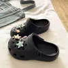 Sandalias de Playa Versátiles de Nicho de Moda Tendencia Concha de Caracol Suela Gruesa EVA Zapatillas de Punta Cerrada