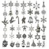 50 Acessórios Mistos de Liga Esmaltada Estilo Natalino Pingentes DIY Kit de Materiais para Charms Artesanais Decorações Mistas