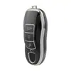 Funda para Llave de Coche con Borde Plateado Adecuada para Porsche Serie K Macan Carcasa de Llave Panamera 718 Estuche para Llave 911