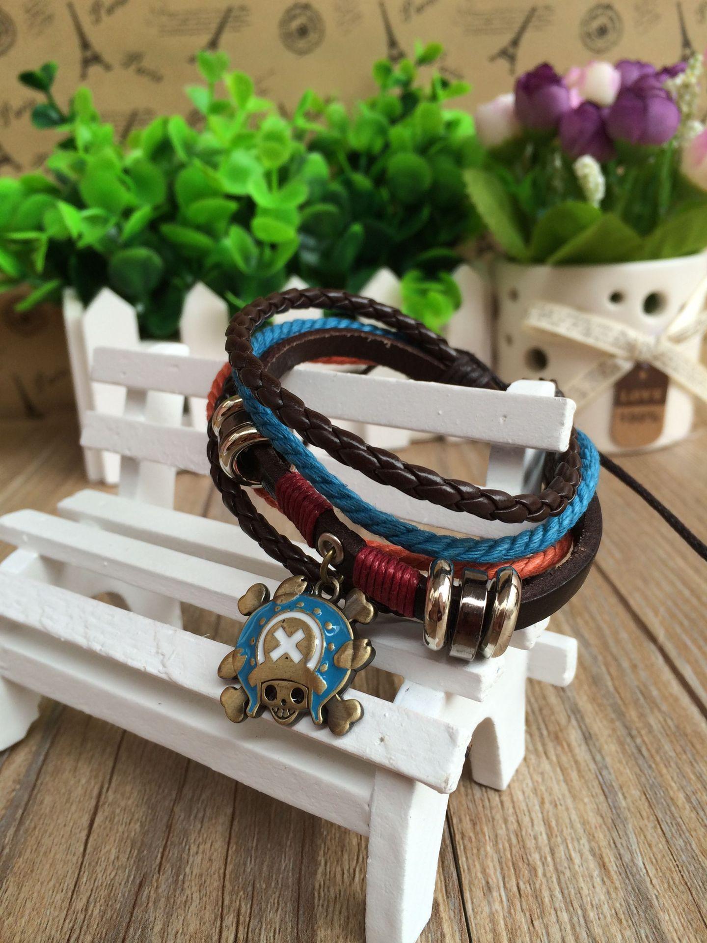 海贼王乔巴真皮手链