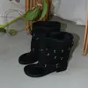 Primeiro Encontro com as Sandálias de Tiras Pretas Versáteis da Estação, Novo Estilo Primavera/Verão, Botinhas Aumentadoras de Altura, Tendência com Bico Redondo para Mulheres
