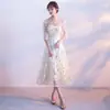 Vestido de Noche Color Champaña, Elegante y Delgado, Vestido Largo de Anfitrión de Banquete para Celebridades, Vestido para Recital de Poesía en Escenario