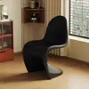 Cadeira Panton Estilo Moderno Cadeira de Jantar para Casa Mesa e Cadeiras de Jantar Minimalistas Nórdicas Cadeira de Reunião com Design Moderno para Hotel