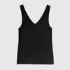 Colete Explosivo de Seda de Amora e Lã para Duas Formas Moda Feminina Camada Mínima Minimalista Alça Larga Elegante Tricô Top Interno