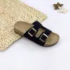 Pantuflas para niños 2026 Birkenstock doble hebilla punta abierta empeine ajustable Zapatos Birkenstock cómodos antideslizantes superventas transfronterizo