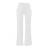 Nuevos pantalones de yoga estilo americano acampanados, cintura baja elástica, corte holgado, con caída, pierna recta, pantalones deportivos finos para mujer, casual de pierna ancha