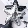 Mini Bolso Colgante de Cuero Brillante Plisado de Cinco Puntas Cadena Creativa para Teléfono Móvil Llavero Colgantes Pequeños Accesorios