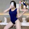 Traje de Baño Lencería Sexy Pierna Alta Estilo Sin Entrepierna Escuela Japonesa Biblioteca Muerta Traje de Baño para Dormir Traje de Baño de Una Pieza Sin Entrepierna Envío Directo