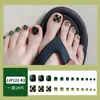 Uñas de los pies simples y artísticas de venta caliente transfronteriza, Uñas de los pies con cuadros elegantes blanqueadoras, Uñas de los pies estilo dulce blanqueadoras
