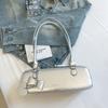 Bolso Nicho Francés de Textura de Alta Gama Lazo Trendy Amor Todo Combinable Bolso de Axila Bolso Baguette de Hombro Estilo Europeo y Americano