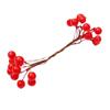 Gran flor artificial roja de espuma, flor unilateral, accesorios de fruta hechos a mano, producción de bricolaje, horquilla, flor envuelta, materiales de joyería
