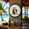 Pintura em lata de tampa de garrafa de cerveja personalizada com personagem vintage e paisagem para bares e pousadas, decoração de lata de folha para parede 35