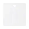 Tarjeta de Respaldo para Empaque de Tarjetas de Joyería DIY 7*7cm Cuadrada en Blanco Plástico PVC Blanco Lechoso Papel Tarjeta para Pasadores