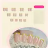 Uñas Portátiles Cuadradas Cortas de Comercio Exterior Más Vendidas, Borde Francés Amarillo, Uñas Postizas Sencillas, Pegatinas para Uñas, Producto Terminado de 24 Piezas Transfronterizo
