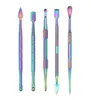 Cuchara de Tubo de Acero Inoxidable Palillo Presionador Cuchara para Pasta de Tabaco Juego de Accesorios Limpiadores de Pipa Coloridos Empujador de Acero Raspador de Uñas Manicura
