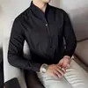 Diseño de Cuadros de Primavera y Otoño Sentido Travieso Elegante Jacquard Versátil Camisa para Hombre Corte Delgado Estilo Coreano Casual Camisa de Manga Larga Moderna