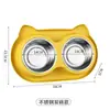 Comedero para mascotas, comedero lento anti-asfixia para perros, cuenco de agua y comida para gatos, doble cuenco, diseño anti-hormigas, antideslizante y antivuelco