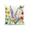 Amazon Cesta de Flores Estilo Pastoral Primavera e Verão Capa de Almofada Floral Almofada de Sofá Tulipa Capa de Almofada Curta de Pelúcia