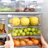 Caixa Plástica para Conservar Alimentos Frescos, Caixa Multifuncional para Ovos, Caixa Selada para Armazenamento na Geladeira, Micro-ondas, Retangular, Segura para Micro-ondas