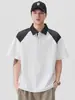 Ropa para Hombre Fengshe / Camisa Polo Pulóver Patchwork con Cuello para Hombre 2026 Verano Nuevo Casual Estilo Japonés Estudiante Marca de Tendencia